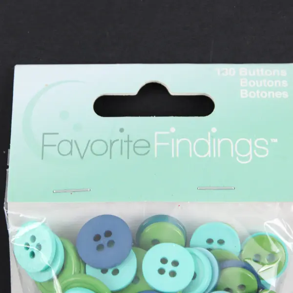 Favorite Findings 130 Green and Blue Buttons Style #550000434-A