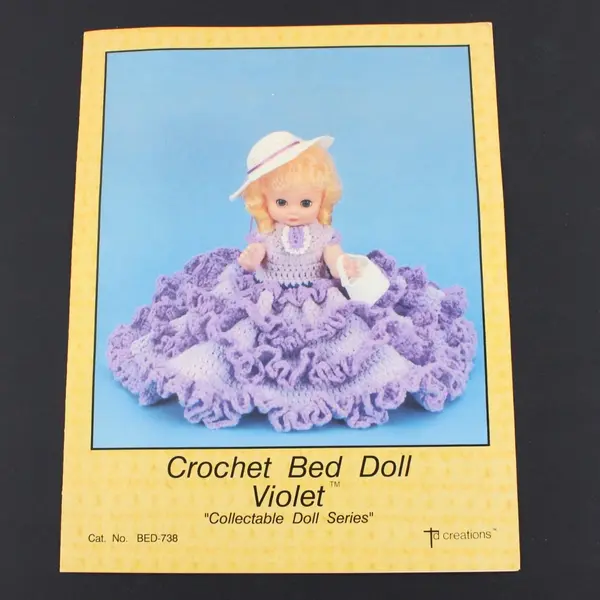 TD Creations Violet Crochet Bed Doll Pattern Leaflet BED-738 Collectable