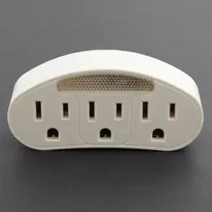 PRADL11T 3 Outlet Grounded Wall Tap Extender LED Night Light Used