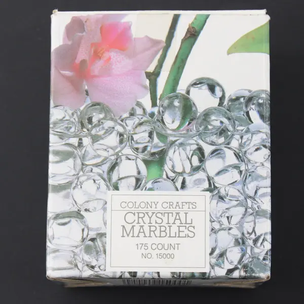Colony Crafts Clear Crystal Glass Marbles Partial Lot 175 Count Box
