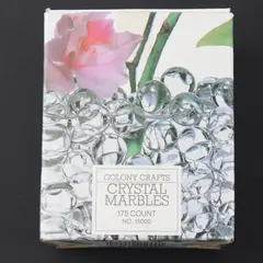 Colony Crafts Clear Crystal Glass Marbles Partial Lot 175 Count Box