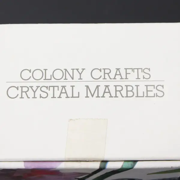 Colony Crafts Clear Crystal Glass Marbles Partial Lot 175 Count Box