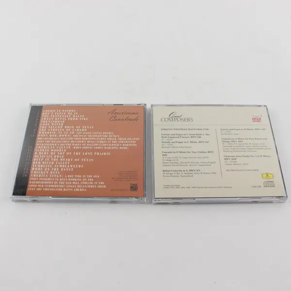 Lot of 2 CDs Arthur Fiedler Boston Pops Americana Cavalcade Bach Great Composers