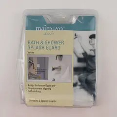 Mainstays Decor Bath & Shower Splash Guard Pack of 2 Model 416 New