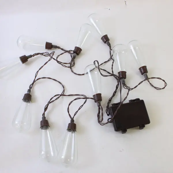 Rocket LED 10 Edison Bulb Warm White Light String W/ 2 Replacement Bulbs