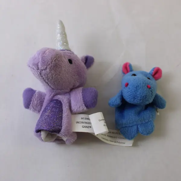 Lot of 8 Animal Finger Puppets Unicorn Mouse Hippo Rabbit Ducks More