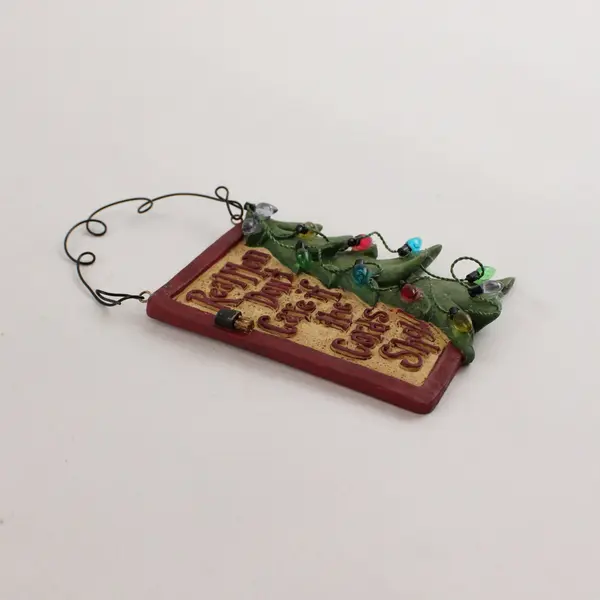 Lot 5 Matching Christmas Tree Decorations-Real Men Don't Care if the Cords Show!