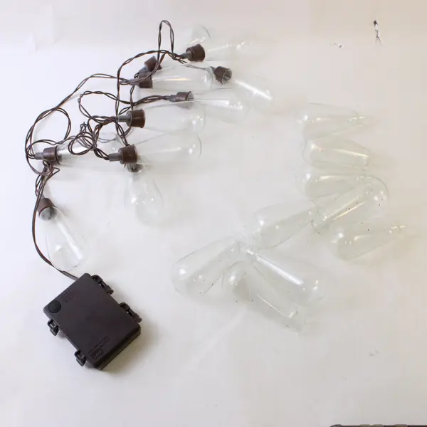 Rocket LED 10 Edison Bulb Warm White Light String W/ 7 Glass Bulb Covers