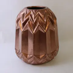 Rose Gold Shiny Ceramic Decorative Vase Modern Decor Accent