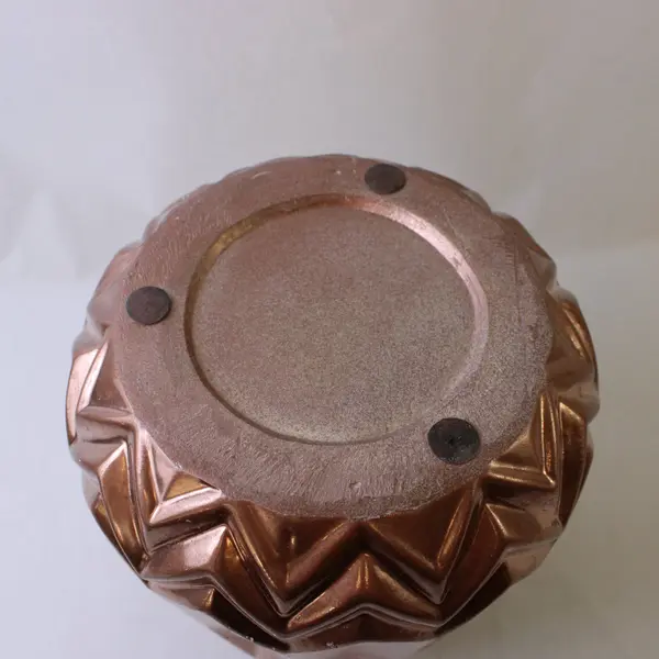 Rose Gold Shiny Ceramic Decorative Vase Modern Decor Accent