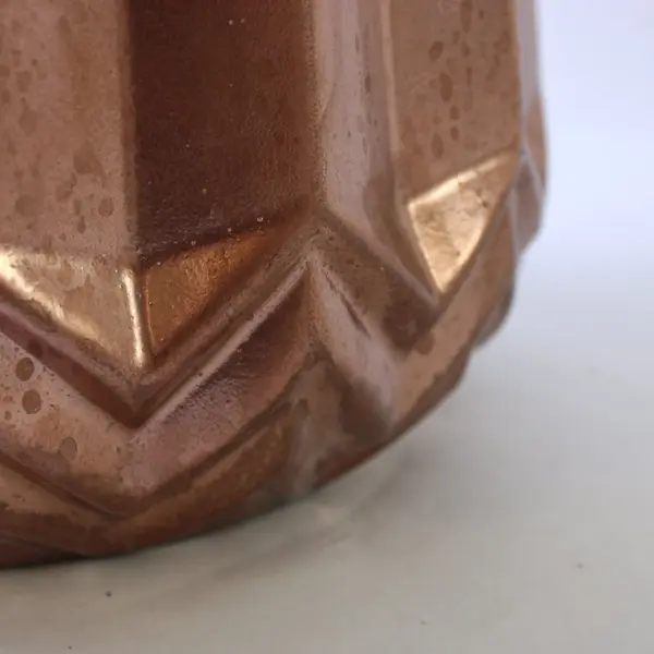 Rose Gold Shiny Ceramic Decorative Vase Modern Decor Accent