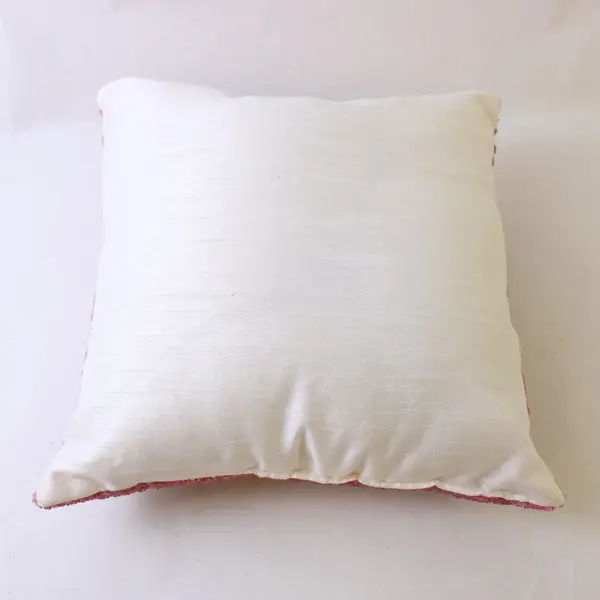 Beaded Bunny Rabbit Floral Square Throw Pillow 11 in