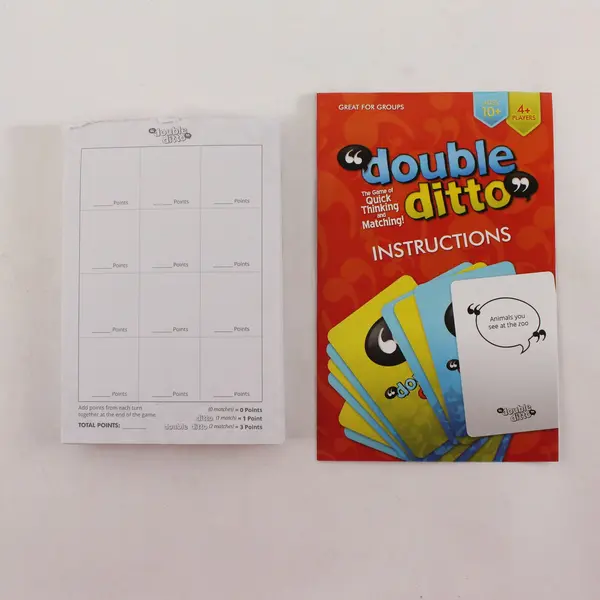 Inspiration Play Double Ditto Card Party Game Quick Thinking Matching Used