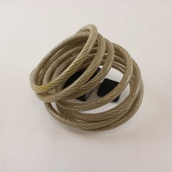 Master Lock Gray Bike Cable Lock w/ Key 5 Ft x 1/2 in Used