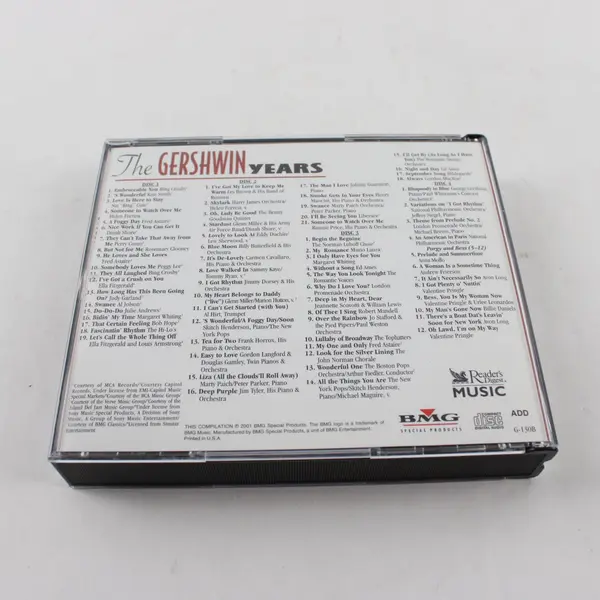Reader's Digest The Gershwin Years 4 CD Set w/ Booklet 2001