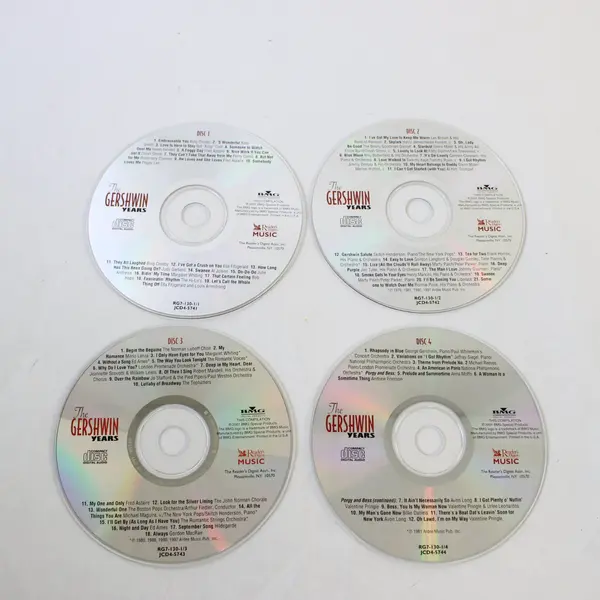 Reader's Digest The Gershwin Years 4 CD Set w/ Booklet 2001