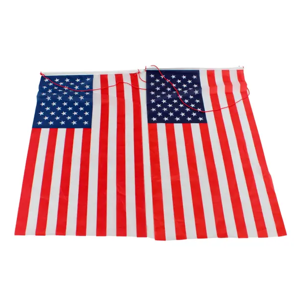 Lot of 6 Nylon US Patriotic Flags Assorted Sizes Vehicle Mount