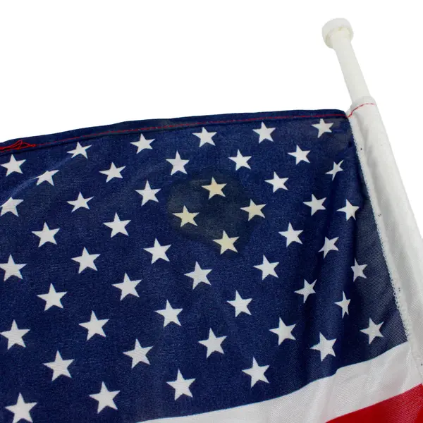Lot of 6 Nylon US Patriotic Flags Assorted Sizes Vehicle Mount