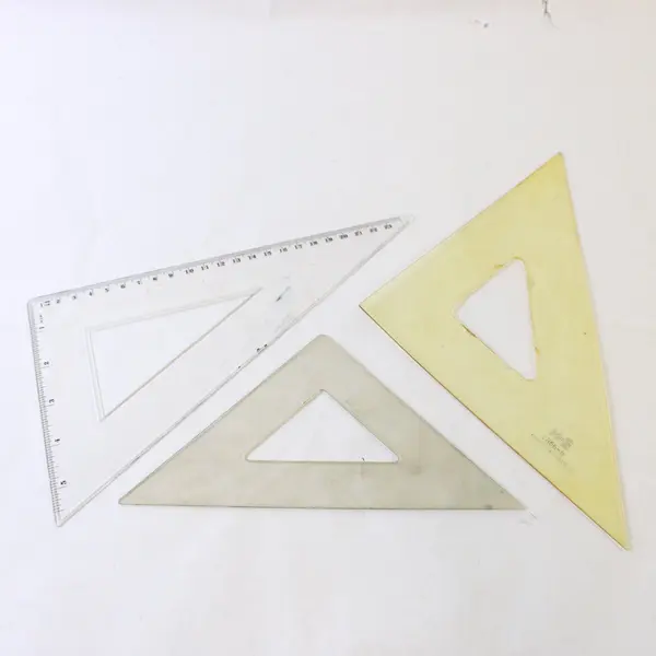 Lot of 3 Vintage Acrylic Drafting Triangles One K&E Keuffel & Esser