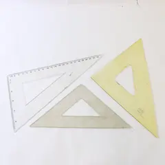Lot of 3 Vintage Acrylic Drafting Triangles One K&E Keuffel & Esser