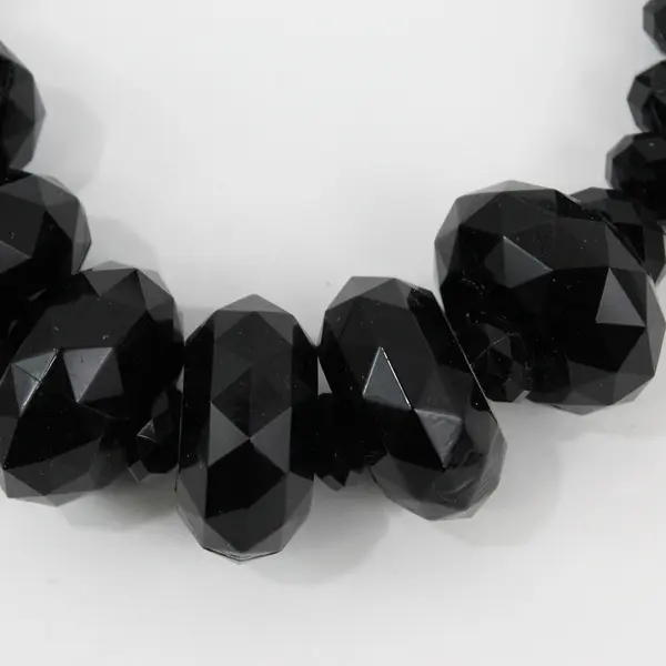 Joan Rivers Chunky Black Beaded Necklace 23"