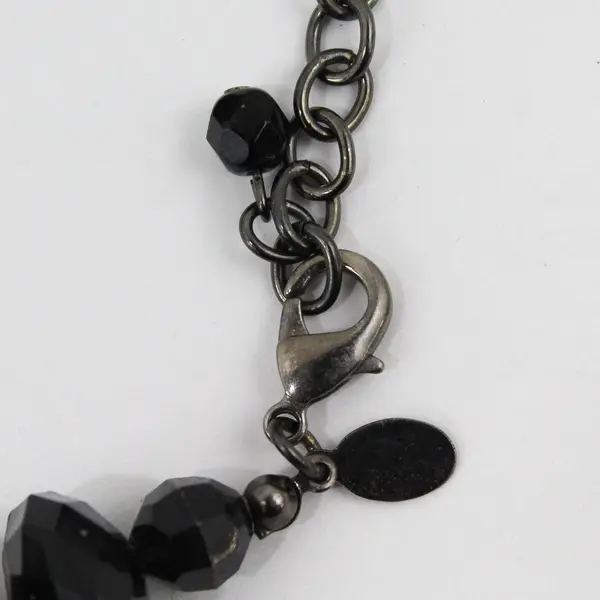 Joan Rivers Chunky Black Beaded Necklace 23"