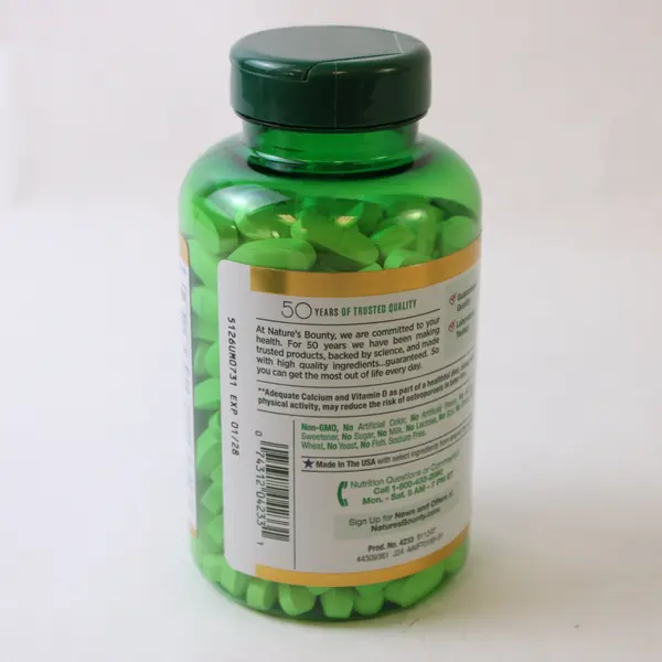 Two Bottles of 250  Nature's Bounty Calcium 600 mg Tablets - Sealed