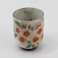 Kyo Ware Kiyomizu Yaki Ceramic  Cherry Blossoms Tea Cup Made In Japan