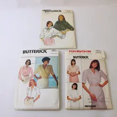 Lot of 3 Butterick Blouse Patterns 6023 3294 3692 14-18 One Size