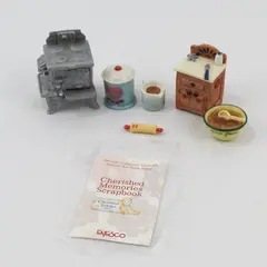 1998 Enesco Priscilla Hillman Cherished Teddies 6 Piece Kitchen Accessories Set 