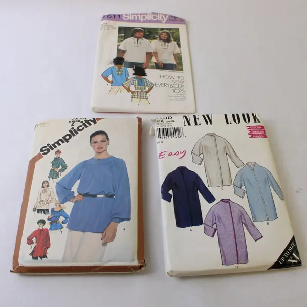 Lot of 3 Sewing Patterns: New Look 6138, Simplicity 7611, Simplicity 5234