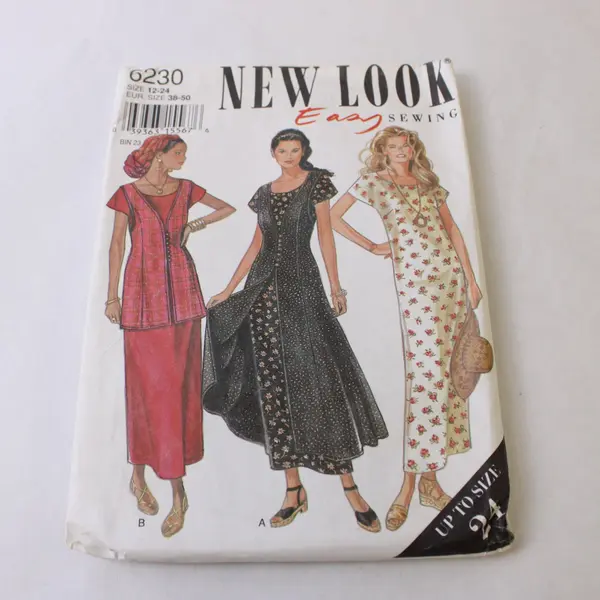 Lot 3 Sewing Patterns New Look 6001 8-18 6230 12-24 Simplicity 7671 8-20 As Is
