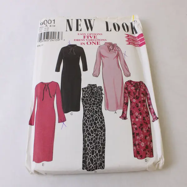 Lot 3 Sewing Patterns New Look 6001 8-18 6230 12-24 Simplicity 7671 8-20 As Is