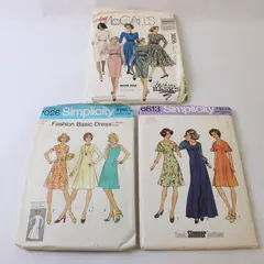 Lot of 3 Sewing Patterns Simplicity 7026 and 6613, McCall's Easy 3856