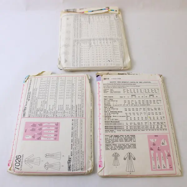 Lot of 3 Sewing Patterns Simplicity 7026 and 6613, McCall's Easy 3856