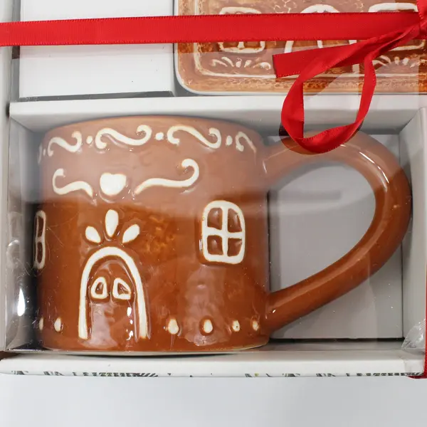 Overjoyed Boutique 4 Piece Gingerbread Cup And Saucer Set