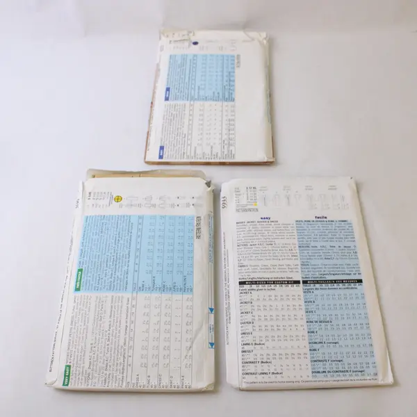 Lot of 3 Sewing Patterns Butterick 3222, 3146, and 5933