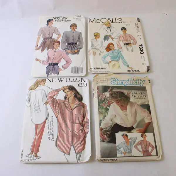 4 Sewing Patterns: Vogue 7893, McCall's 7330, New Look 6330, Simplicity 6648