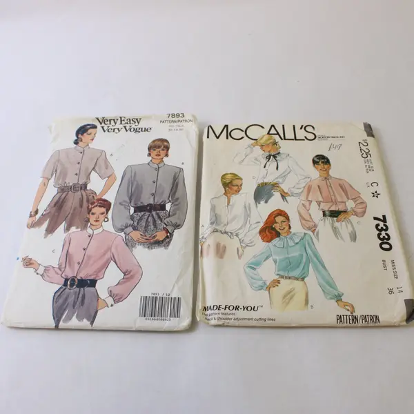 4 Sewing Patterns: Vogue 7893, McCall's 7330, New Look 6330, Simplicity 6648