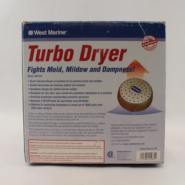 Caframo Stor-Dry 9406 West Marine Turbo Dryer Marine Dehumidifier