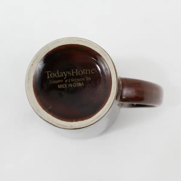 Today's Home Tall Brown Coffee Mug 5.75"