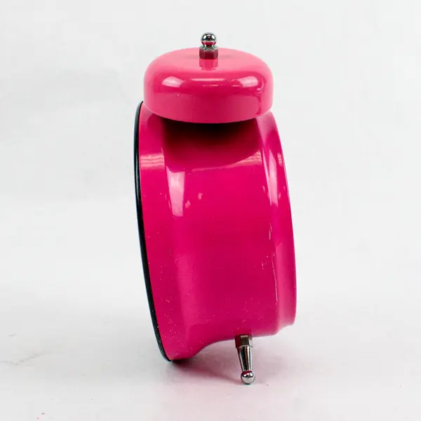 Pink Vintage Alarm Clock with Owl Clock Face - Untested