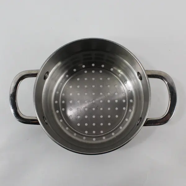 Stainless Steel Double Handle Steamer Insert For Sauce Pan 7" Base