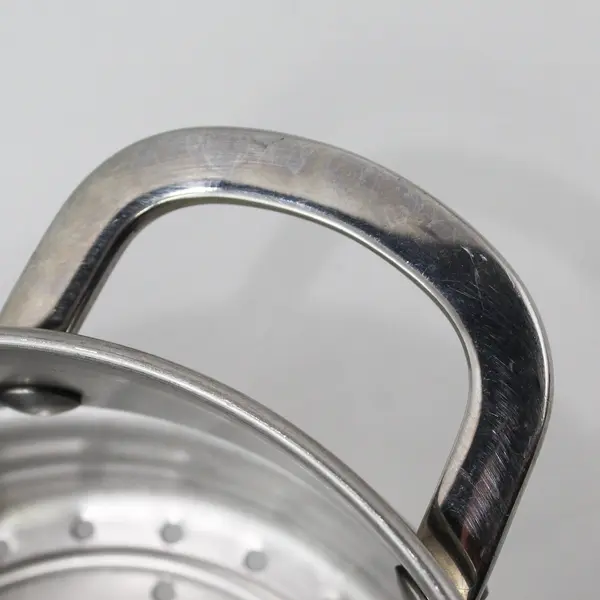 Stainless Steel Double Handle Steamer Insert For Sauce Pan 7" Base