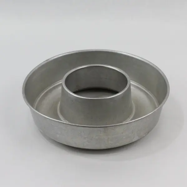 Aluminum Tube Cake Pan Ring Mold 8.75" x 2.5" Deep Vintage Silver