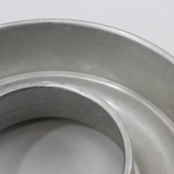 Aluminum Tube Cake Pan Ring Mold 8.75" x 2.5" Deep Vintage Silver