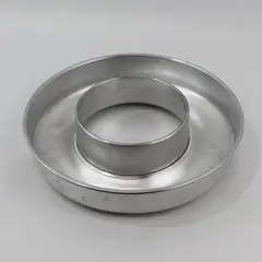 Vintage Aluminum Tube Cake Pan Ring Mold 12.5" x 2.5" Deep