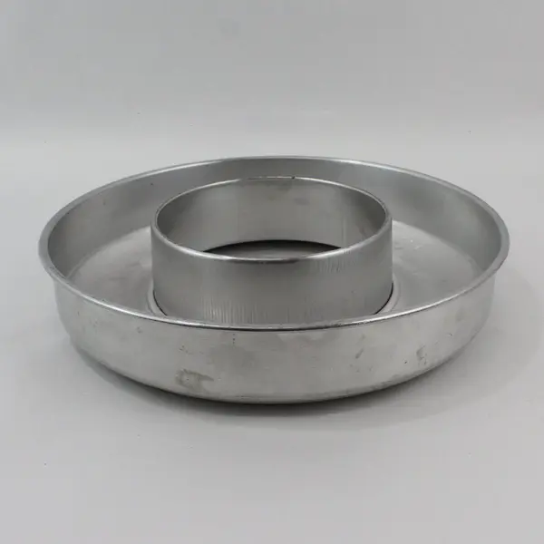 Vintage Aluminum Tube Cake Pan Ring Mold 12.5" x 2.5" Deep