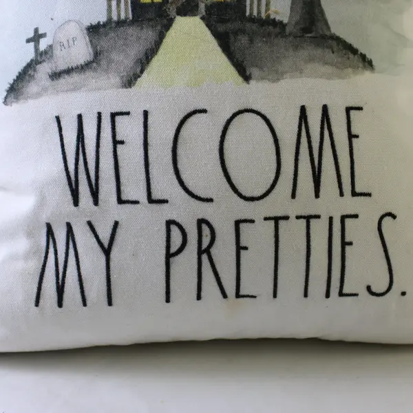 Rae Dunn Halloween Throw Pillow Seasonal Decorative Home Decor 16x16 Pre-Owned