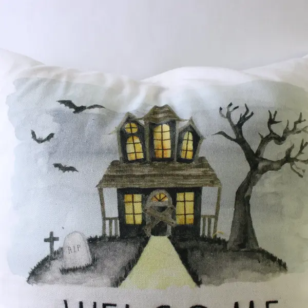 Rae Dunn Halloween Throw Pillow Seasonal Decorative Home Decor 16x16 Pre-Owned